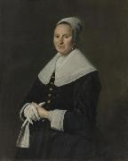Portrait of woman with gloves Frans Hals